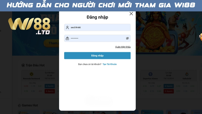 Hướng dẫn cho người chơi mới tham gia Wi88