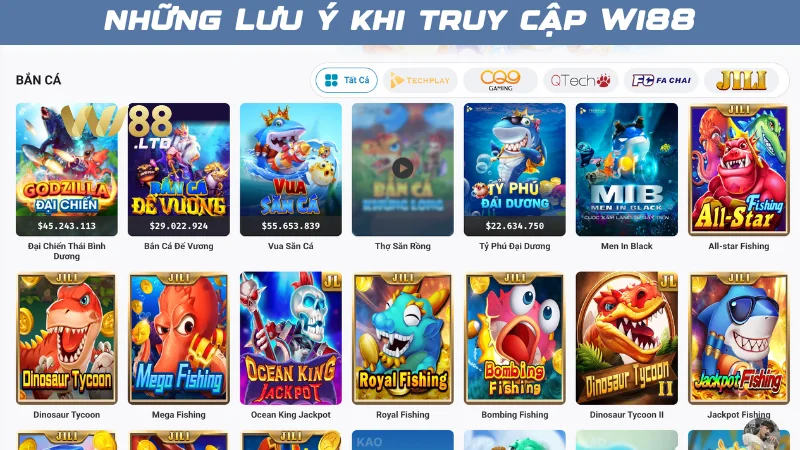 Lưu ý khi truy cập Wi88