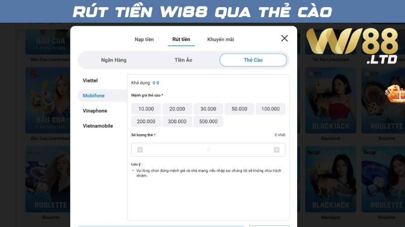 Chi tiết cách thức bet thủ rút tiền Wi88